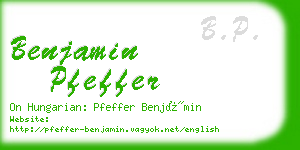 benjamin pfeffer business card